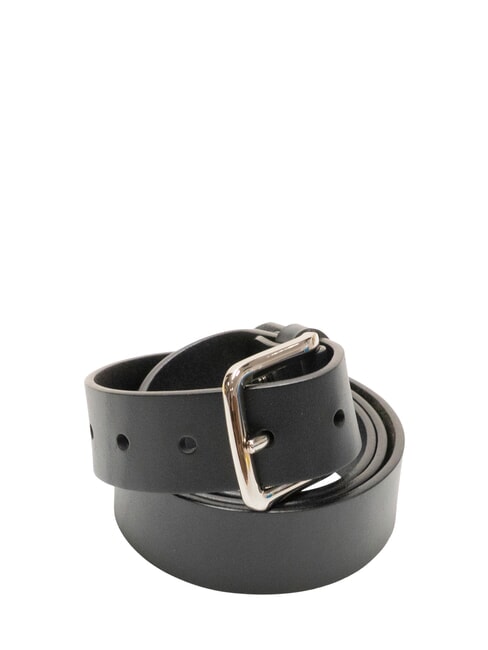CERRUTI LOGO EMBOSSED Ceinture en cuir raccourcissable bleu - Ceintures