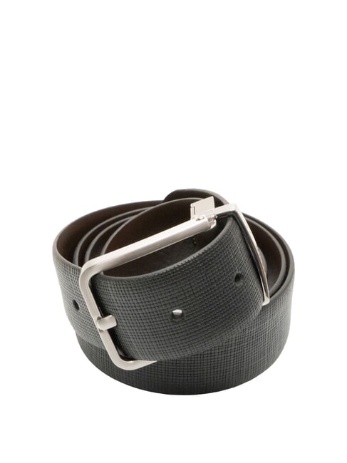 CERRUTI CASUAL ceinture en cuir noir/marron foncé - Ceintures