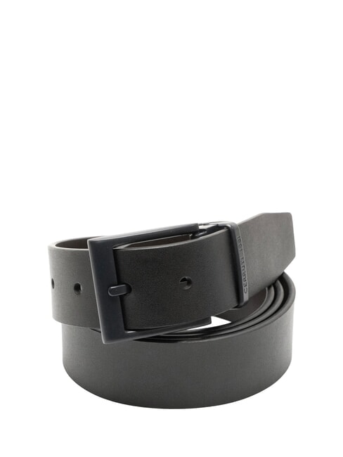 CERRUTI REVERSIBLE Ceinture en cuir double face noir/marron foncé - Ceintures