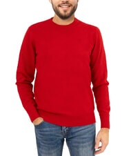NORTH SAILS N|S Pull à col rond avec logo brodé rouge pompéien - Pulls pour hommes - 1