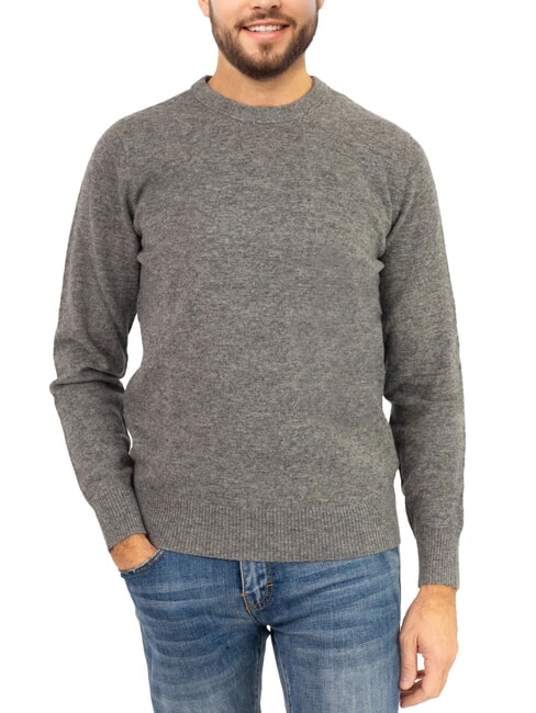 NORTH SAILS N|S Pull à col rond avec logo brodé mélange gris moyen - Pulls pour hommes