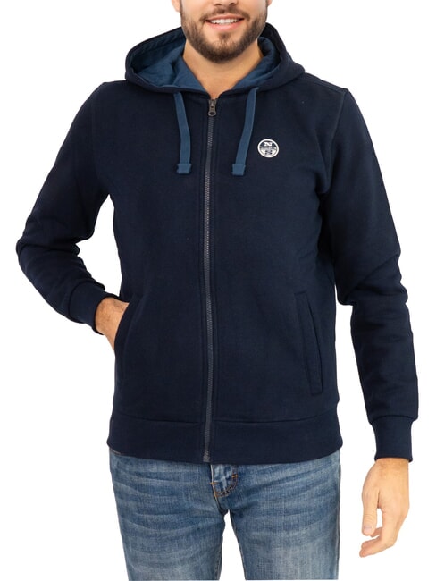 NORTH SAILS PATCH Sweat à capuche zippé bleu marine - Pulls molletonnés