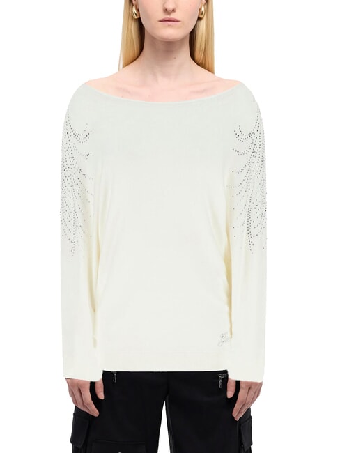 GUESS BAT SLEEVE LORETTA Pull col bateau coupe décontractée cremwhi - Chandails pour femmes