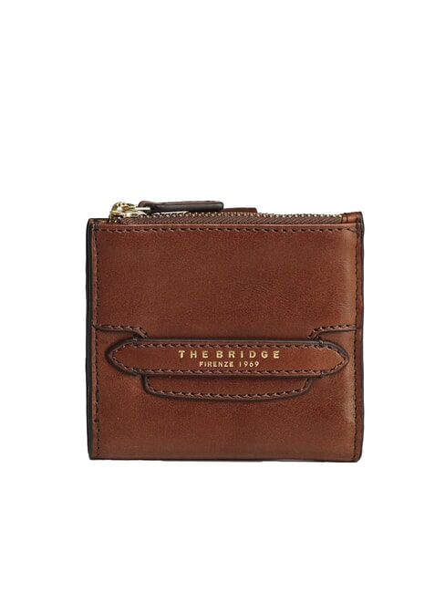 THE BRIDGE LUCREZIA Portefeuille compact en cuir MARRON - Portefeuilles Femme