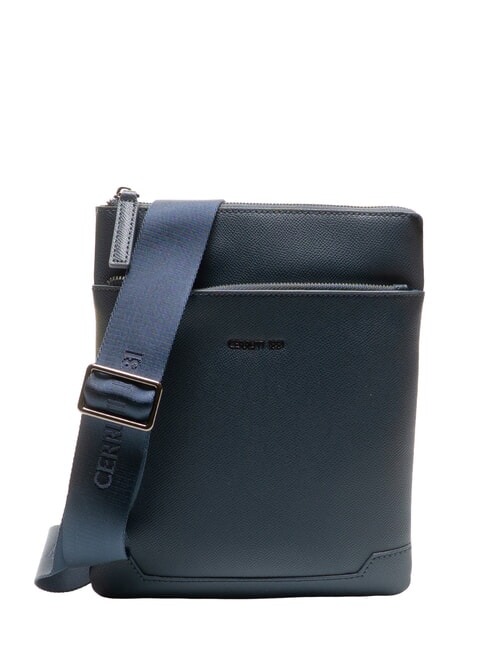 CERRUTI JAKE Sac plat en cuir bleu - Sacs en Bandoulières pour Homme