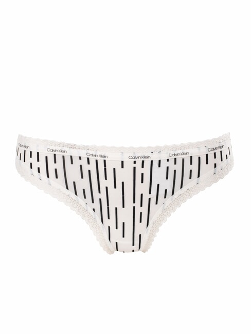 CALVIN KLEIN CK Nuisette à lacets ivoire à rayures morse - Slip femme