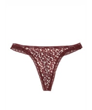CALVIN KLEIN CK String en dentelle animal d&eacute;form&eacute;_avoine h/ blanc/ fauve - Slip femme - 1