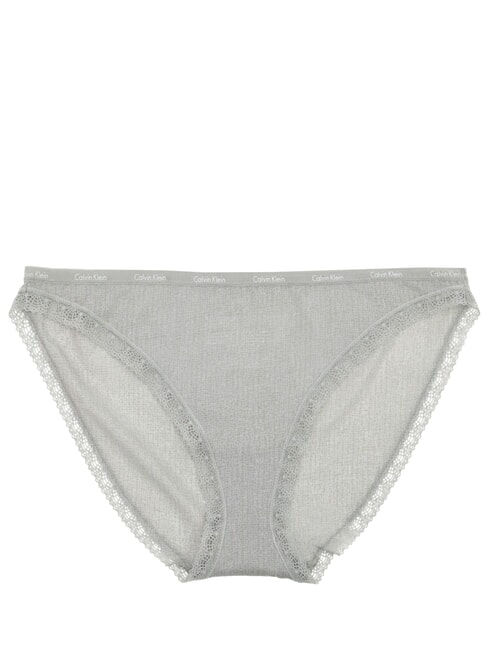 CALVIN KLEIN CK Nuisette à lacets impression craquelée + gris moyen - Slip femme