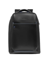 PIQUADRO BLUE SQUARE Sac &agrave; dos en cuir &agrave; contr&ocirc;le rapide pour ordinateur portable 15,6" Noir - Sacs &agrave; dos pour ordinateur portable - 1