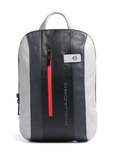 PIQUADRO URBAN Sac à dos pour ordinateur portable 14", en cuir gris - Sacs à dos pour ordinateur portable