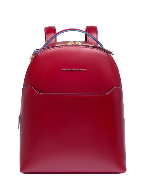 PIQUADRO BLUE SQUARE Sac à dos en cuir ROUGE - Sacs pour Femme