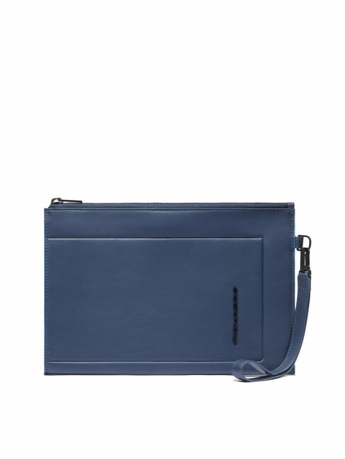 PIQUADRO ATLAS Étui en cuir pour iPad pour homme bleu - Étui pour tablette & Organiseur