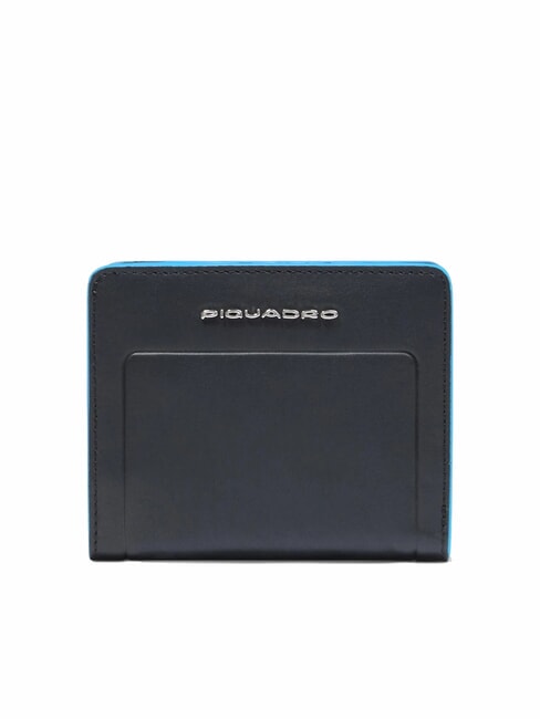 PIQUADRO ATLAS Portefeuille compact en cuir pour femme nero2 - Portefeuilles Femme