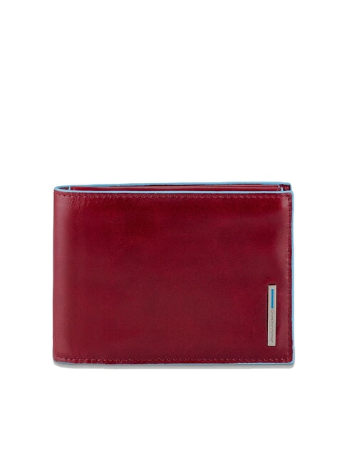 PIQUADRO Portefeuille Ligne BLUE SQUARE, en cuir ROUGE - Portefeuilles Homme