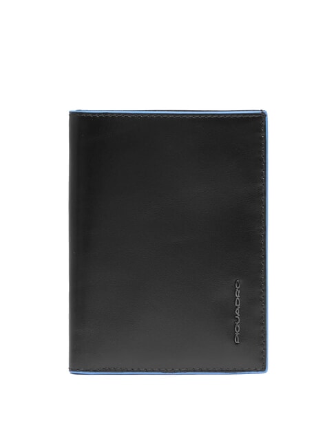 PIQUADRO BLUE SQUARE Portefeuille vertical en cuir Noir - Portefeuilles Homme