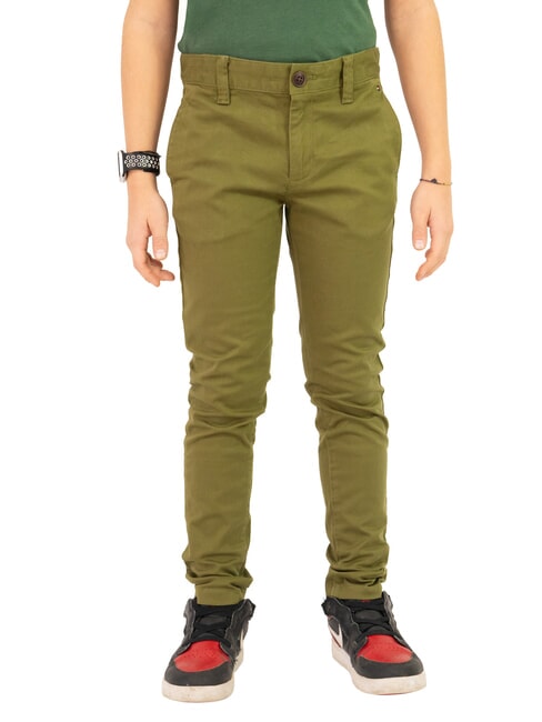 TOMMY HILFIGER TH KIDS Pantalons chino pour enfants vert - Pantalons pour enfants
