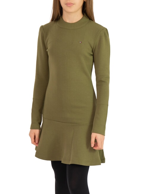 TOMMY HILFIGER TH KIDS Robe à manches longues pour filles vert - Robes pour petites filles