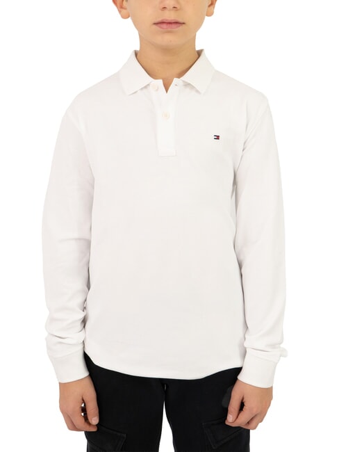 TOMMY HILFIGER TH KIDS polo à manches longues pour enfants PVH Blanc Classique - Tee-shirt enfant