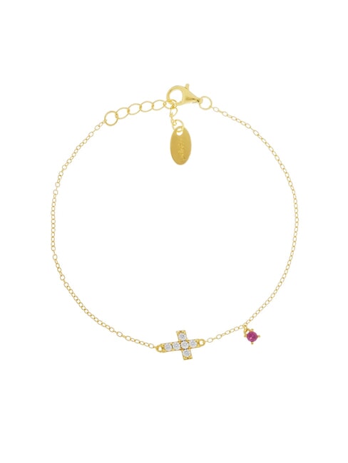 AMEN CROCI Bracelet avec croix et zircons or - Bracelets