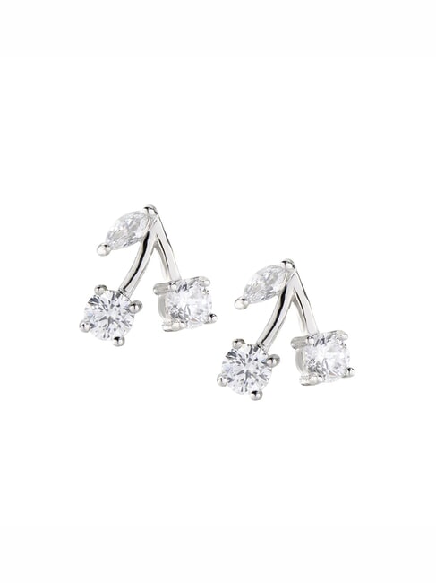 AMEN DIAMONDS Boucles d'oreilles cerises avec zirconias rhodium - Boucles d'oreilles