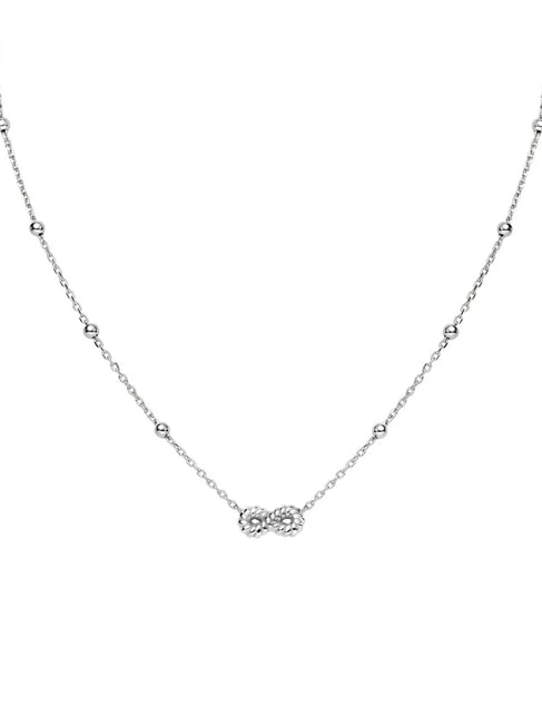 AMEN COCCOLE Collier avec symbole de l'infini et sphères rhodium - Colliers