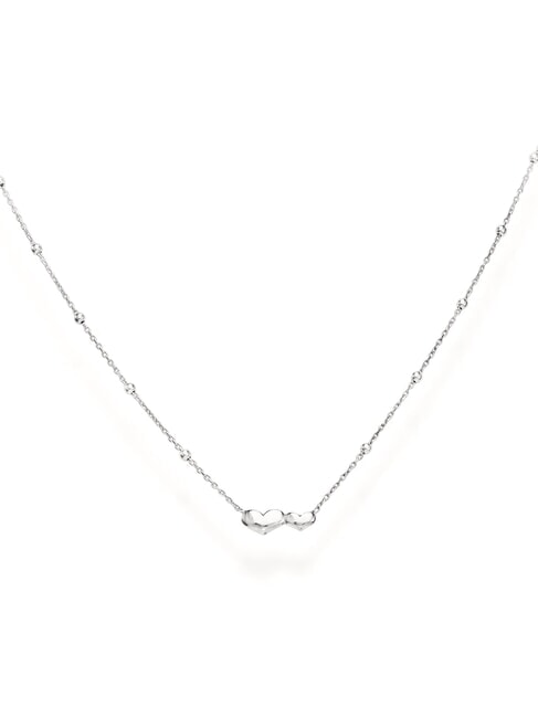 AMEN COCCOLE Collier en argent orné de cœurs et de sphères rhodium - Colliers