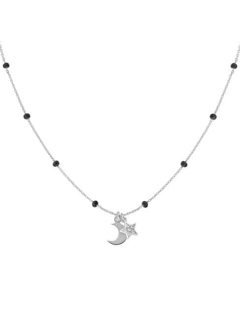 AMEN CANDY CHARM Collier avec breloques lune et étoile rhodium - Colliers