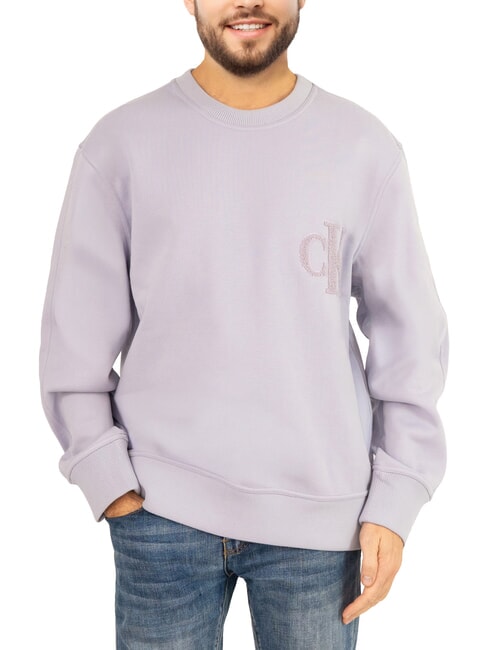 CALVIN KLEIN CK JEANS Sweat-shirt à col rond aura lavande - Pulls molletonnés