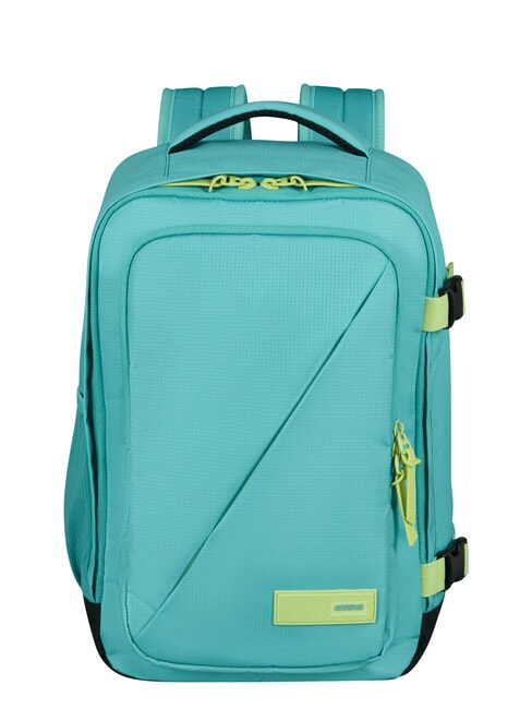 AMERICAN TOURISTER TAKE2CABIN S Sac à dos sous le siège ok Ryanair turquoise poussiéreux/citron vert - Sacs à dos pour l'École & les Loisirs