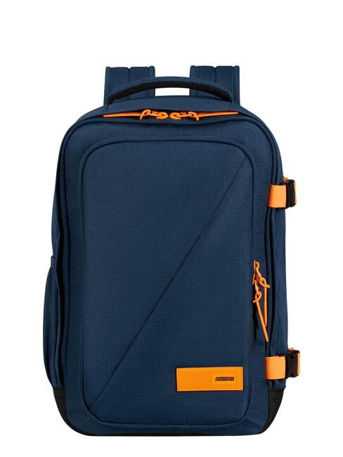 AMERICAN TOURISTER TAKE2CABIN S Sac à dos sous le siège ok Ryanair bleu marine foncé/orange radieux - Sacs à dos pour l'École & les Loisirs
