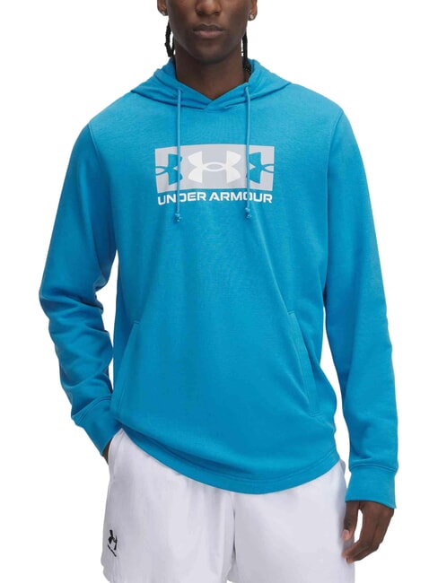 UNDER ARMOUR TERRY Sweatshirt à capuche bleu éther - Pulls molletonnés
