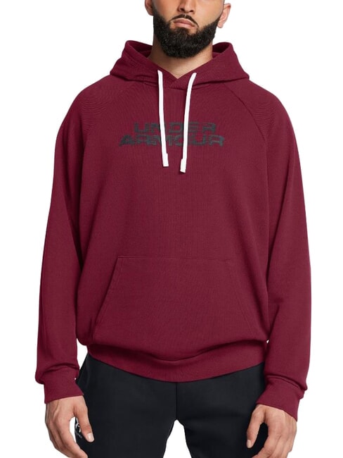 UNDER ARMOUR FLC TXTR Sweatshirt à capuche cardinal - Pulls molletonnés