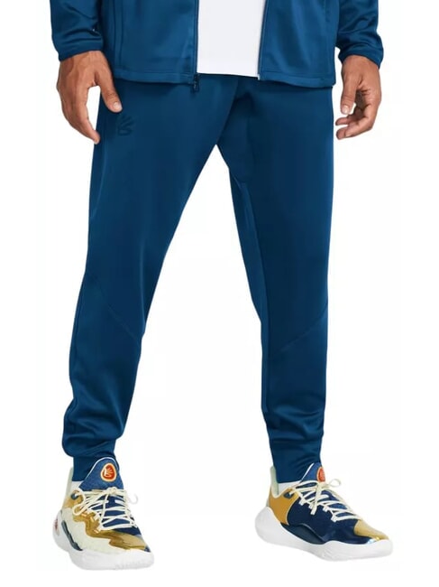 UNDER ARMOUR CURRY PLAYABLE pantalon de survêtement bleu universitaire - Costumes de sport pour hommes