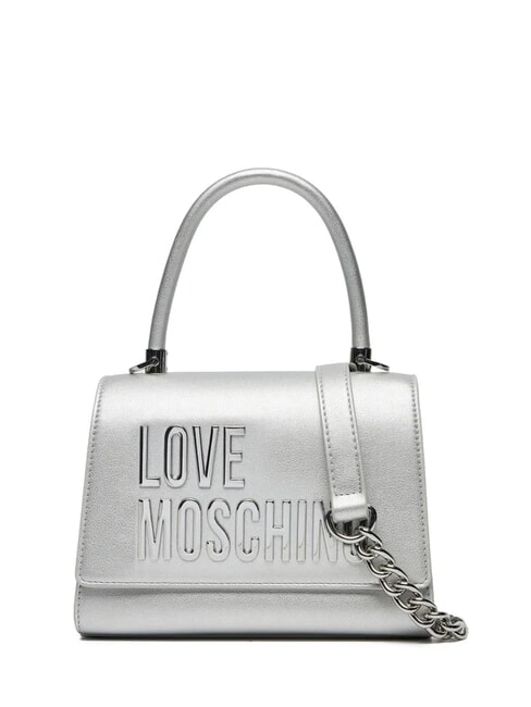 LOVE MOSCHINO BOLD LOVE Sacoche avec bandoulière argent - Sacs pour Femme