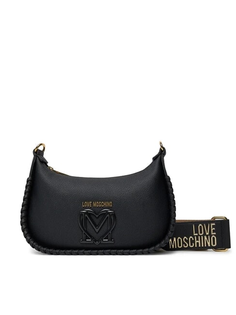 LOVE MOSCHINO BRAIDED sac bandoulière Noir - Sacs pour Femme