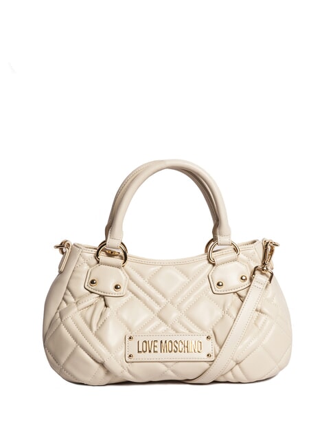 LOVE MOSCHINO QUILTED Sac à main avec bandoulière Ivoire - Sacs pour Femme