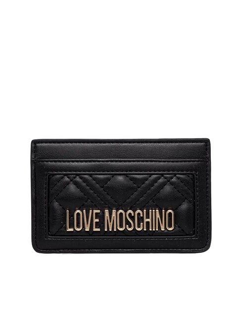 LOVE MOSCHINO QUILTED Porte-cartes plat matelassé Noir - Portefeuilles Femme