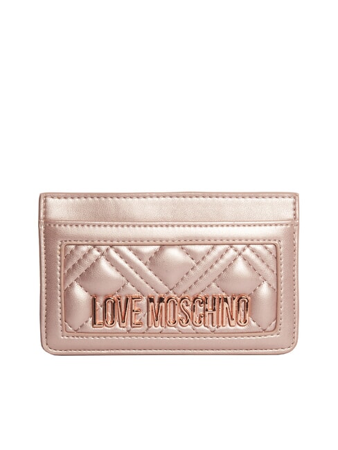 LOVE MOSCHINO QUILTED Porte-carte plat poudre - Portefeuilles Femme