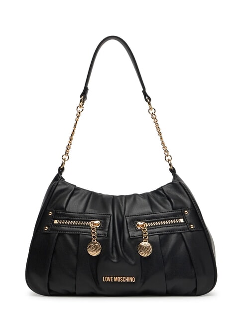 LOVE MOSCHINO BAGGY Sac bandoulière avec poches Noir - Sacs pour Femme