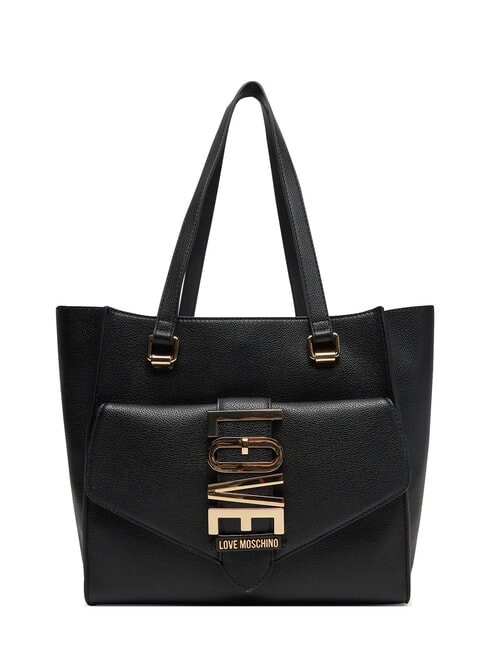 LOVE MOSCHINO LOVEBUG Sac cabas bandoulière avec poche Noir - Sacs pour Femme