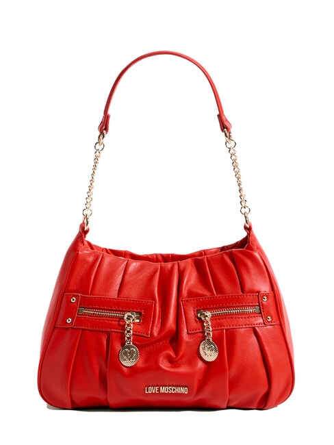 LOVE MOSCHINO BAGGY Sac bandoulière avec poches ROUGE - Sacs pour Femme