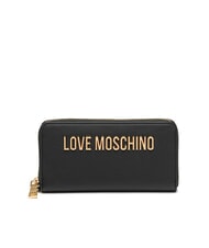 LOVE MOSCHINO LAMINATED BOLD LOVE Grand portefeuille avec dragonne - Portefeuilles Femme