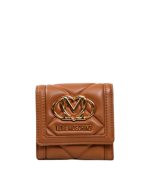 LOVE MOSCHINO LOVE EMBOSSED Petit porte-monnaie chameau - Portefeuilles Femme