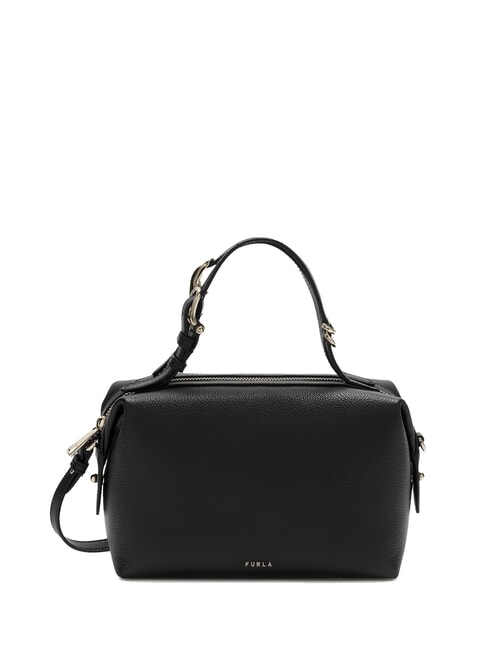 FURLA DOUBLE Sacoche en cuir avec bandoulière Noir - Sacs pour Femme