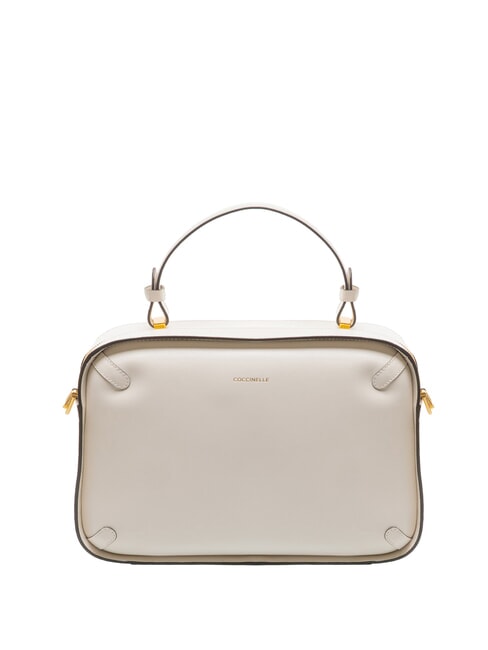 COCCINELLE MALETA CALF Sac à main en cuir avec bandoulière blanc - Sacs pour Femme