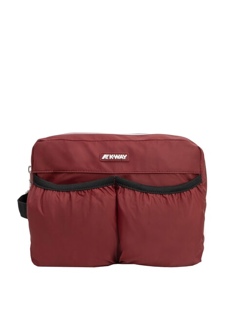 KWAY ALBAS Trousse de beauté double zip avec poches syrah rouge - Trousses