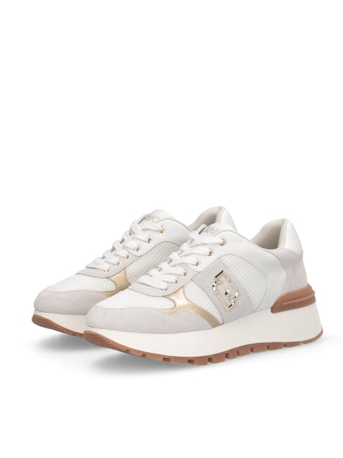 LIUJO AMAZING 43 Baskets avec empiècements en tissu mesh blanche - Chaussures Femme