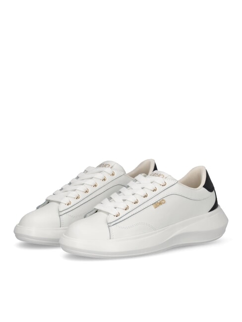 LIUJO CASPER 01 Baskets en cuir blanc noir - Chaussures Femme