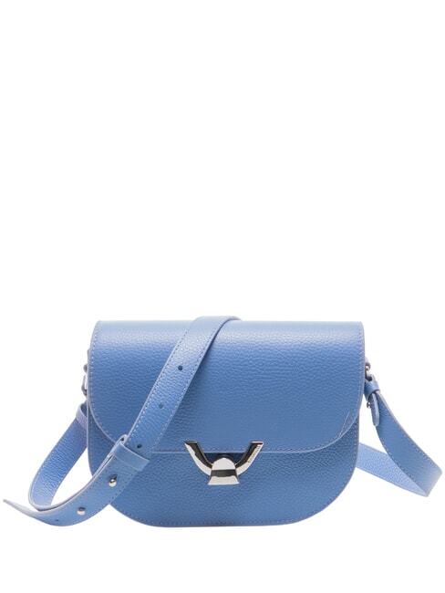 COCCINELLE DEW Mini sac bandoulière en cuir bleu - Sacs pour Femme