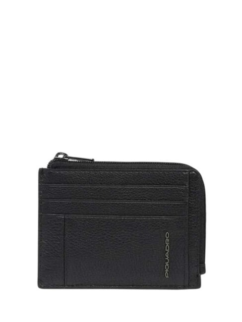 PIQUADRO CRONUS porte-cartes en cuir Noir - Portefeuilles Homme